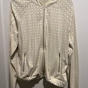 Thread & Supply Cream Bomber Jacket